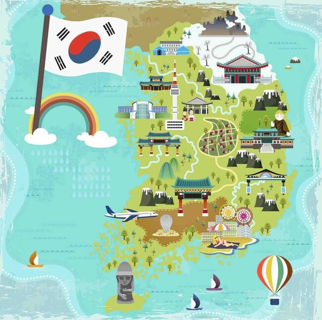 Bản đồ Hàn Quốc: Nằm lòng điểm đến du học trong mơ của bạn